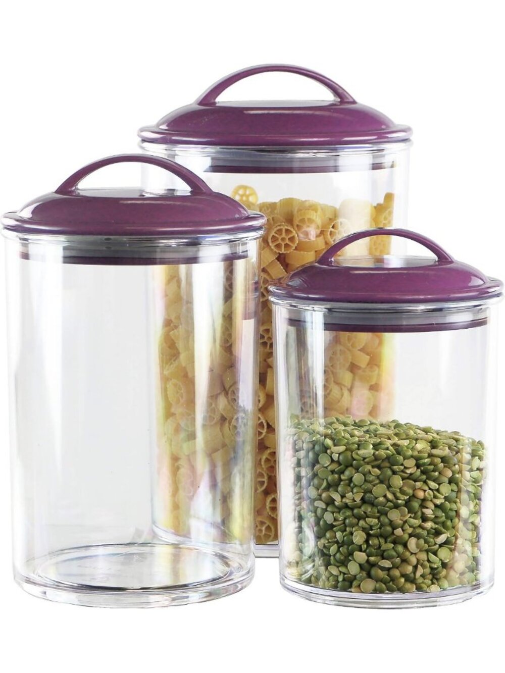 Airtight BPA-Free Food Storage Canisters Set of 3 for Kitchen Organization